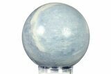 Polished Blue Calcite Sphere - Madagascar #277149-1